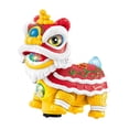 thumbnail image 3 of Juguete de león para danza de año Nuevo, león bailarín interactivo con sonido y luz para el año Nuevo lunar, juguete musical con león que saluda para rojo, 3 of 8