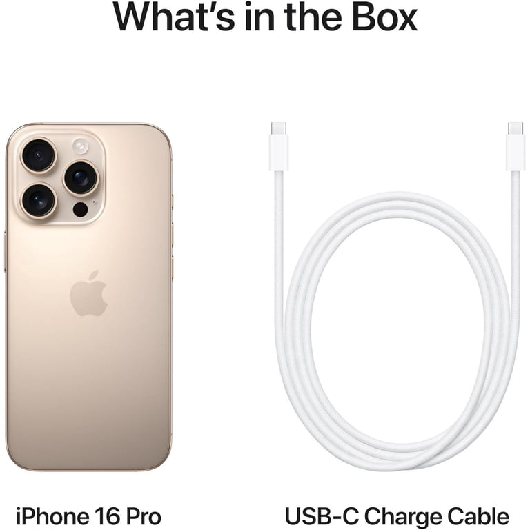 Apple iPhone 16 Pro, 256GB Desert Titanium, Carrier Unlocked