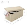 thumbnail image 2 of Baúl Plegable De Almacenamiento Tipo Taburete Con Asiento Acolchonado En Color Beige, 2 of 6
