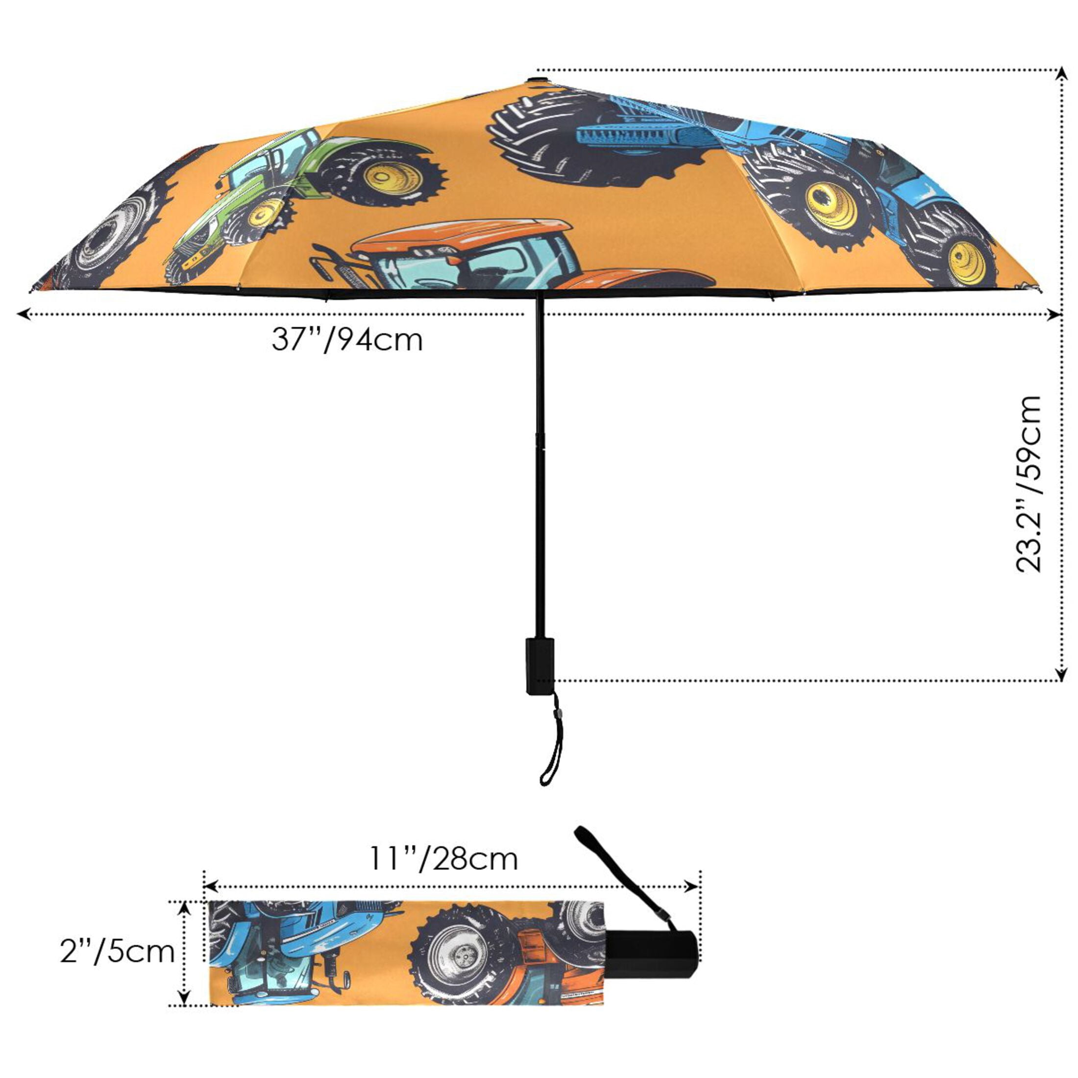 ALAZA Off-road Vehicles Cars UPF 50+ Compact Folding Umbrella for Rain Travel Umbrella Packable