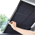 thumbnail image 1 of Car Retractable Curtain with UV Protection - 2023 New Cool Windshield Sunshade, Extra Large Retractable Windshield Sun Shade for Car Window, Front ＆ Rear Window Sun Shades for All Car (46cm/18.1in), 1 of 8