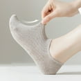 thumbnail image 4 of Lightweight Silicone Non-Slip Invisible Ankle Socks for Women - Soft Cotton Summer Essentials (One Size, 5 Pairs), 4 of 7