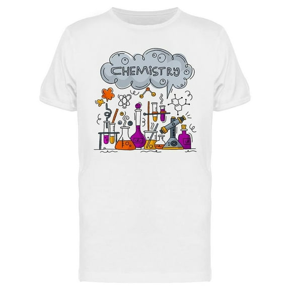 Chemistry And Science Sketch T-Shirt Men -Image by Shutterstock, Male 3X-Large