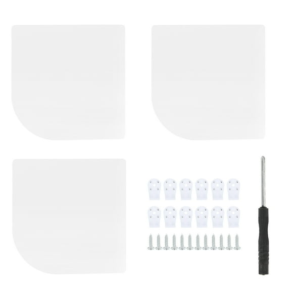 WHAMVOX 3 Pcs Corner Shelf Floating Shelves Small Wall Mounted Office Baby White