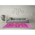 thumbnail image 3 of Ahgly Company Indoor Round Abstract Pink Modern Area Rugs, 8' Round, 3 of 4