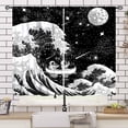 thumbnail image 3 of Astronauts Curtains,Black White Outer Space Astronaut Universe Galaxy Planets Funny Kids Boys Nursery Bedroom Living Room Window Treatments Drapes 2 Panel Set 2 Panels,55X39 Inch, 3 of 5