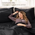 thumbnail image 5 of Bare Home Organic Sateen Sheet Set - 400 Thread Count - 100% Organic Cotton - 4 Piece - King, Black, 5 of 10