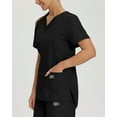 thumbnail image 3 of ScrubZone Haut de Sarrau à Manches Courtes à Col en V pour Femmes, 3 of 8