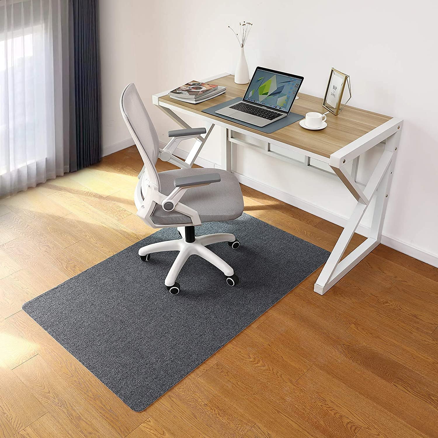 47x35 Gray Office Chair Mat for Hard Floor Chair Mat Floor Protector for Home Opaque Multi-Purpose Thickness 0.16 Freely Cuttable 