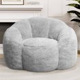 thumbnail image 6 of Laintene Bean Bag Chair Set of 2, Oversized Plush Bean Bag Sofa with Armrests, Stuffed High-Density Foam, Bean Bag Chair for Girls, Single Leisure Sofa Chair for Dorm Bedroom Living Room, Gray, 6 of 9