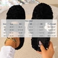 thumbnail image 3 of Women Curly Fleece Crochet Flower Mary Jane Backless Mule Slippers Black 7.5-8.5, 3 of 9