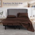 thumbnail image 2 of Queen Size 32" Split Top Flex Head Sheet Set - 100% Microfiber, Adjustable Bed, 4-Piece Set, 15" Deep Pockets Color Chocolate Solid, 2 of 5