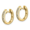thumbnail image 4 of Auriga Fine Jewelry 10K Yellow Gold Diamond Hinged Hoop Earrings for Women, 4 of 5