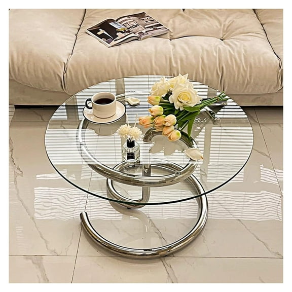 20 Inch Round Tempered Glass Table Top, 0.26" Thick Pencil Polished Edge, Clear Glass for Patio, Dining, Coffee, and Side Tables 20Diameter