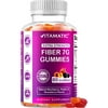 Vitamatic Prebiotic Fiber Gummies for Adults - 7G Fiber Extra Strength - Zero Sugar Added - 60 Pectin Based Gummies - Digestive Health & Regularity Support