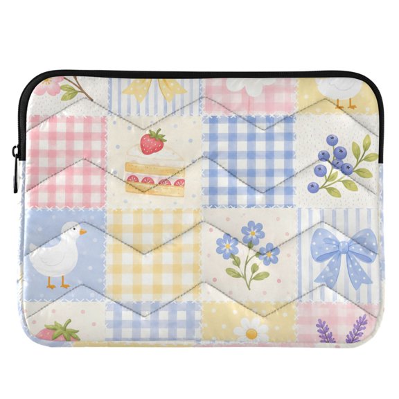 ALAZA Goose Floral Bows Pattern Laptop Sleeve Case for 13-14 Inch Computer Cover Bag Medium