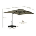 thumbnail image 2 of Boyel Living 10 x 13 FT Cantilever Patio Umbrella, Outdoor Rectangle Offset Umbrella with 360°Rotation, Heavy Duty Patio Hanging Umbrella with Base for Garden Pool Backyard, Taupe, 2 of 8