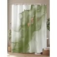thumbnail image 4 of Shower Curtain Abstract Ombre Sage Green Marble Bathroom Curtains with Hooks, Waterproof Fabric White Modern Art Bath Shower Curtains Set for Bathroom Bathtubs Decor 72x72 Inch, 4 of 8