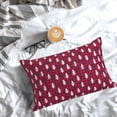 thumbnail image 5 of Pofeuu white Tree red plaid Print Polyester Microfiber Plush Pillowcases, Super Soft and Cozy Pillow Case Covers with Envelop Closure（Pillow core not included）-20"x30", 5 of 6