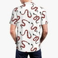 thumbnail image 4 of Daiia Red Snake Pattern Men’s Polo Shirts,Solid Deck Shirt,Classic Fit, Breathable Cotton Polo for Casual and Sport Wear-4X-Large, 4 of 9