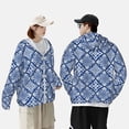 thumbnail image 5 of Picia Stylized Flowers Vintage Boho Women's Men's UPF 50+ Sun Protection Hoodie Shirt Long Sleeve SPF Fishing Outdoor UV Hiking Lightweight Shirts-X-Large, 5 of 9
