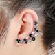 thumbnail image 1 of Pendientes de cristal doble con diamantes de imitación Afortunado Sencillez, 1 of 1