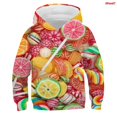 thumbnail image 3 of Sudadera con capucha para niños y niñas con estampado 3D de comida divertida, dulces, macarrones, ropa para adolescentes, jerséis de Nutella para niños, 3 of 5
