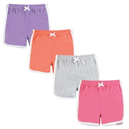 

Hudson Baby Girl Shorts Bottoms 4-Pack Purple Coral 0-3 Months