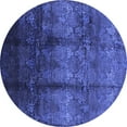 thumbnail image 1 of Ahgly Company Indoor Round Oriental Blue Industrial Area Rugs, 8' Round, 1 of 4