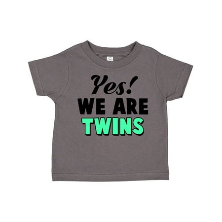 

Inktastic Yes We Are Twins Gift Toddler Boy or Toddler Girl T-Shirt