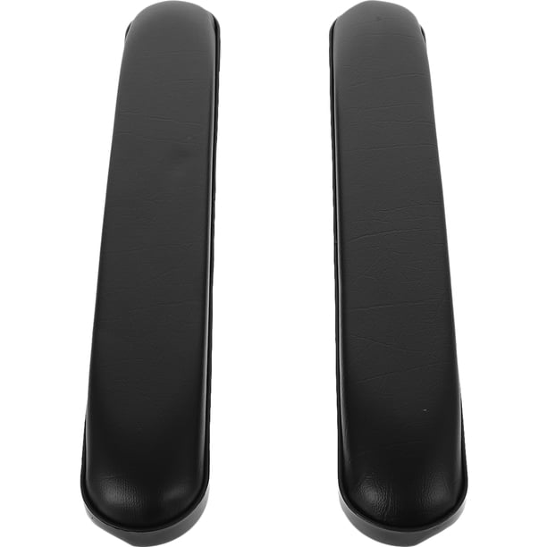 ColoMX 2 piezas Silla de ruedas universal Apoyabrazos largos Almohadilla Reposabrazos Cojín de repuesto Almohadilla de esponja de PVC Accesorios para el cuidado del paciente Negro
