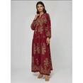 thumbnail image 7 of Printed Long Sleeve Viscose Maxi Dress, 7 of 7