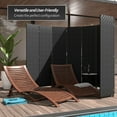 thumbnail image 6 of Red Lantern 6 ft. Tall Woven Fiber Outdoor All Weather Room Divider - 3 Panel - Black, 6 of 8