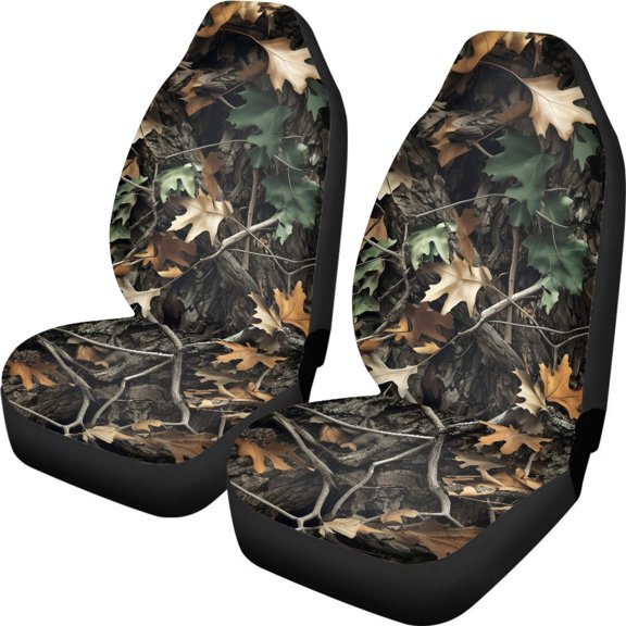 XYZCANDO Auto Seat Covers Tree Branches 2pc Car Front Seat Covers Decorative Truck SUV Sedan Cozy Auto Interior Decor Car Seat Covers