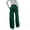 Dark Green, variant on Womens Drawstring Waist Sweatpants Plain Long Loose Dark Green M