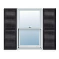 thumbnail image 2 of 15 Inch x 39 Inch Standard Louver Exterior Vinyl Window Shutters, Black (Pair), 2 of 2