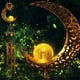 thumbnail image 2 of Campanas de viento Luces solares LED Adornos de jardín al aire libre con tubo de metal colgante Noche de luna Campanas de viento Decoración impermeable para jardín Patio Balcón Patio Kuyhfg Sin marca, 2 of 2