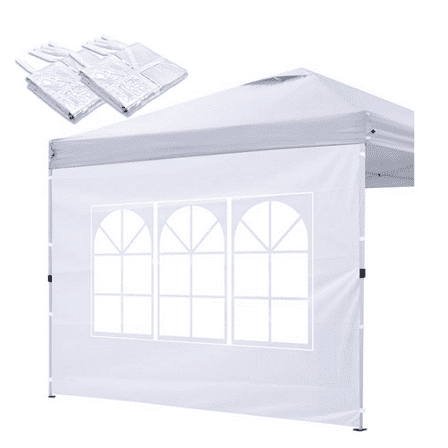 Instant Canopy Tent Sidewalls for 10x10 Pop Up Canopy 210D Waterproof, 2Piece Sidewalls, White(2PCS Sidewall Only, Canopy Tent NOT Included)