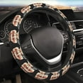 thumbnail image 4 of Cauagu Wood Grain Bald Eagle Print Car Steering Wheel Cover - Universal Car Accessory for Diverse Cars for Steering Wheel with a Diameter of 14.5"-15", 4 of 7