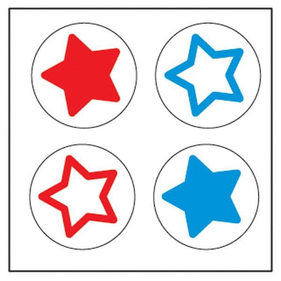 Incentive Stickers - Tri-Color Stars