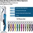 thumbnail image 2 of Woeilo Professional Wine Opener Best Bottle Opener For Beer or Wine All-In-One Waiters Corkscrew The Favored Choice of Sommeliers Waiters and Bartenders Around the World 12Packs, 2 of 5