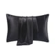 thumbnail image 1 of Funda de almohada de seda natural 40x60 cm, negra, funda de almohada de seda suave y transpirable para proteger la piel, sin sudor mientras duerme, 1 of 5