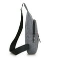 thumbnail image 3 of Stylago Women's Canvas Crossbody Sling Bags with Earphone Hole Trendy Small Chest Bag Backpack Mens Sports Hiking Shoulder Purse Grey, 3 of 6