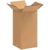 The Packaging Wholesalers Tall Corrugated Boxes 5" x 5" x 10" Kraft 25/Bundle BS050510