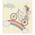 thumbnail image 3 of Ambesonne Unicorn Party Shower Curtain, Rainbow Animal, 69"Wx84"L, Multicolor, 3 of 3