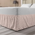 thumbnail image 1 of Volleyball Bed Skirt, Continued Layout of Different Ball Outline Drawings on a Plain Background, Elastic Bedskirt Dust Ruffle Wrap Around for Bedding Decor, 4 Sizes, Dark Peach White, by Ambesonne, 1 of 2