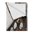 thumbnail image 2 of Indie Soft Flannel Fleece Blanket, Professional Set up for Photographers Designers Work Place Equipment on Table, Cozy Plush for Indoor and Outdoor Use, 50" x 60", Brown Beige Black, by Ambesonne, 2 of 5