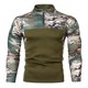 thumbnail image 2 of Fitness al aire libre Camuflaje Joggingr Hombres de manga larga Campo militar Camuflaje Casual Cuello alto Suéter Tops Blusa Pompotops oipoqjl53377, 2 of 5