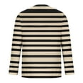 thumbnail image 4 of PNTUTB Men's Color-blocked Fashion Stripes Casual Long Sleeve Crew Neck Pullover Stretch Comfortable Tops, 4 of 6