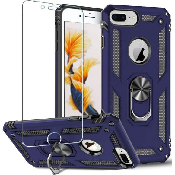 Folmeikat Compatible with iPhone 8 Plus, iPhone 7 Plus,iPhone 6s Plus/ 6 Plus Phone Case Screen Protector 360 Degree